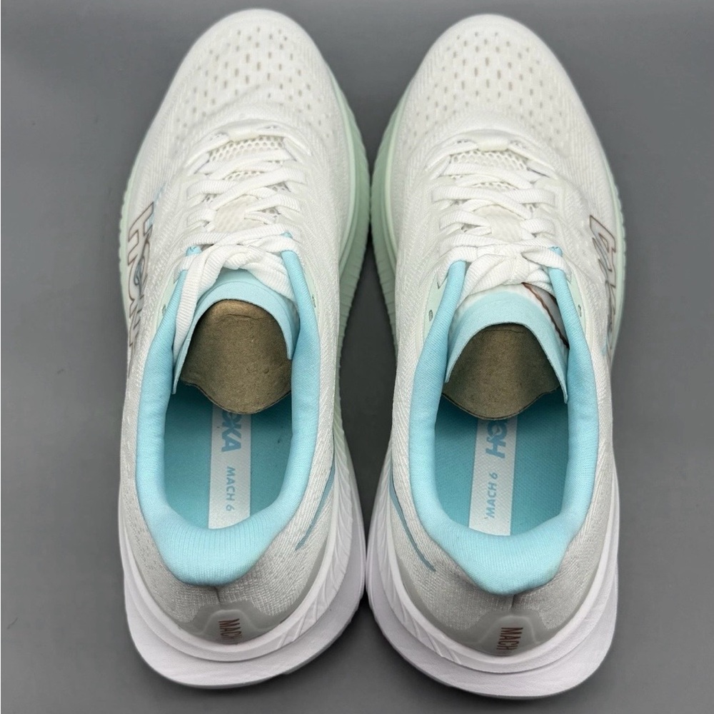 HOKA 🔥 Mach 6 1147810 FTRS Frost White Running Shoes Sneakers 7 8 9 10 - Picture 6 of 12